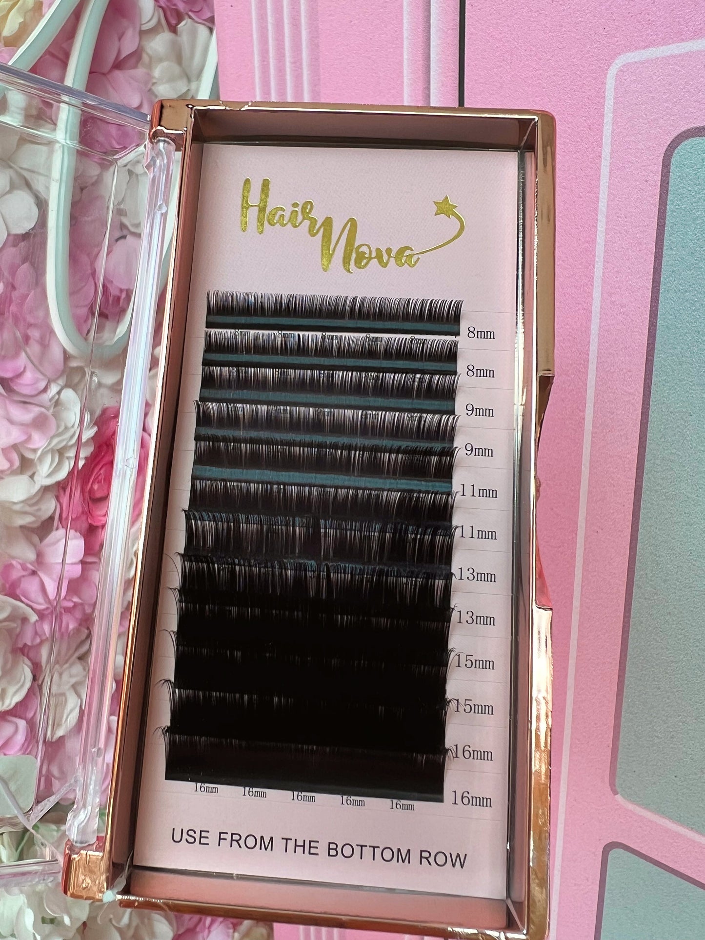 Mixed Lash Tray – Thickness 0.07C – Curl – (8-16mm) – Russian