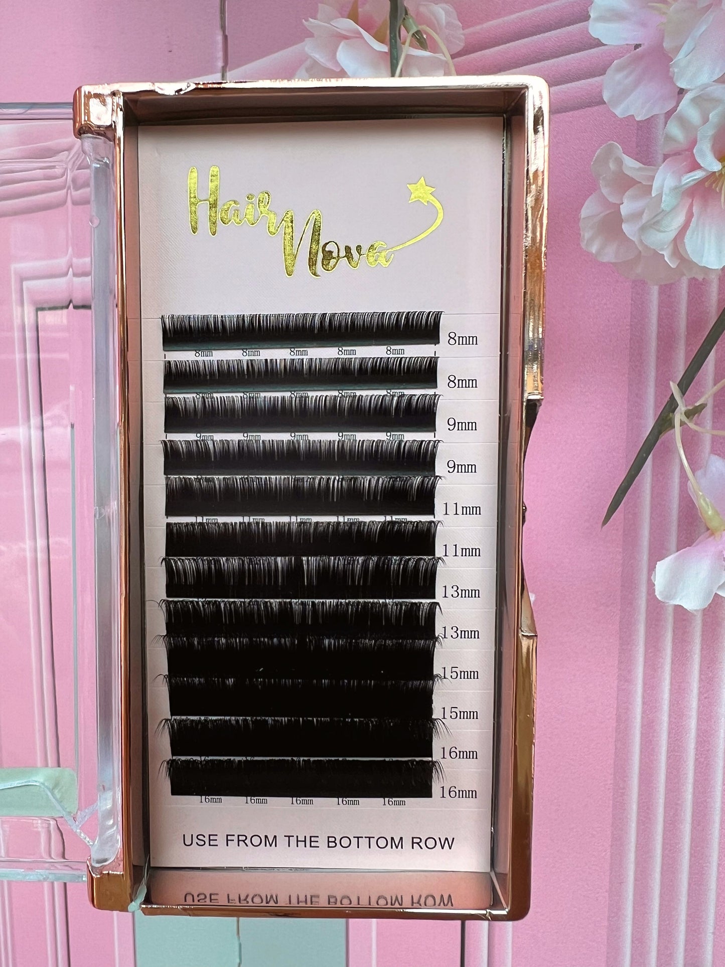 Mixed Lash Tray – Thickness 0.07C – Curl – (8-16mm) – Russian